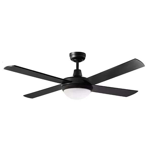 Lifestyle Matt Black 52" AC Ceiling Fan with LED Light
