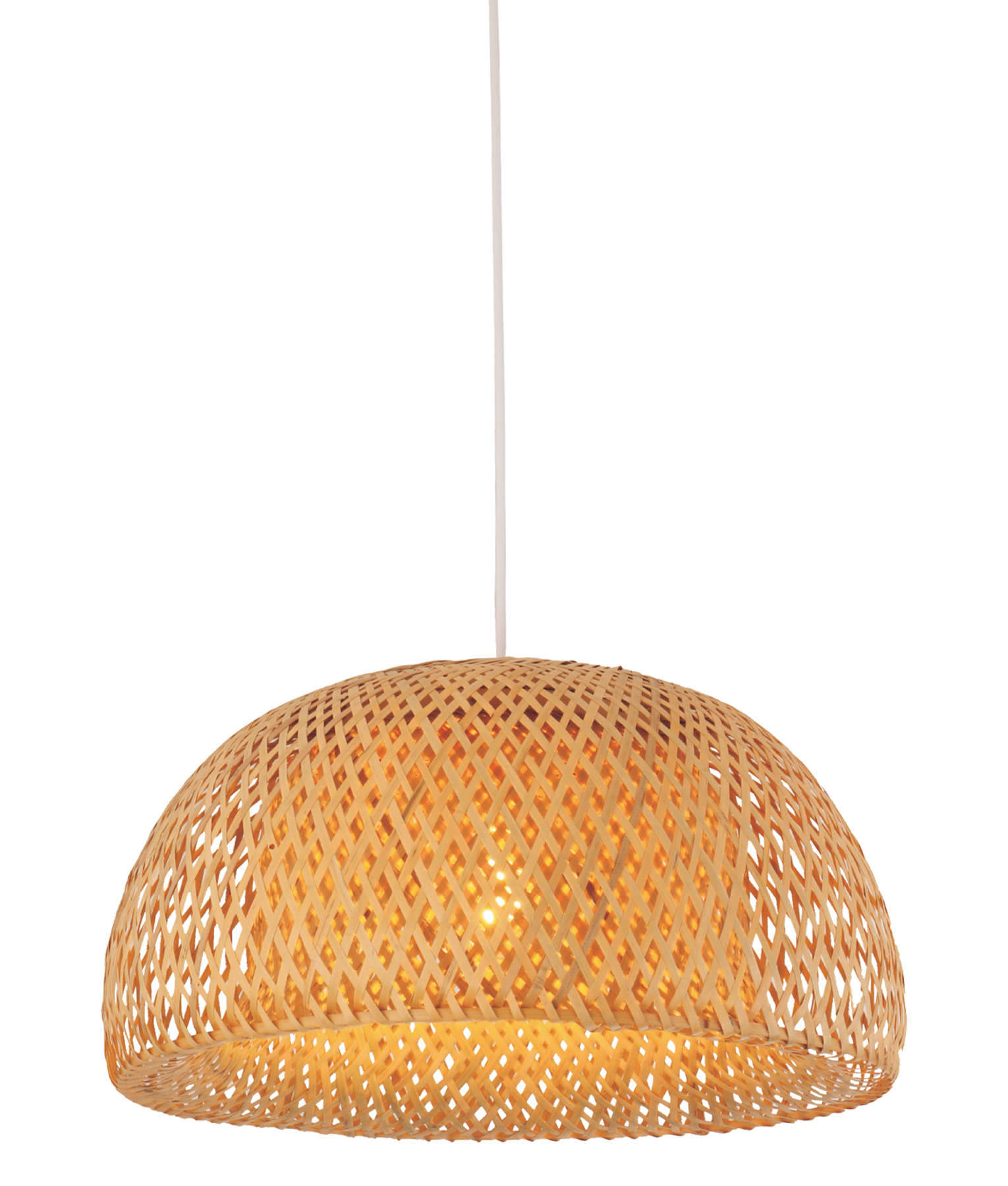 Carina Dome Natural Bamboo Pendant Light