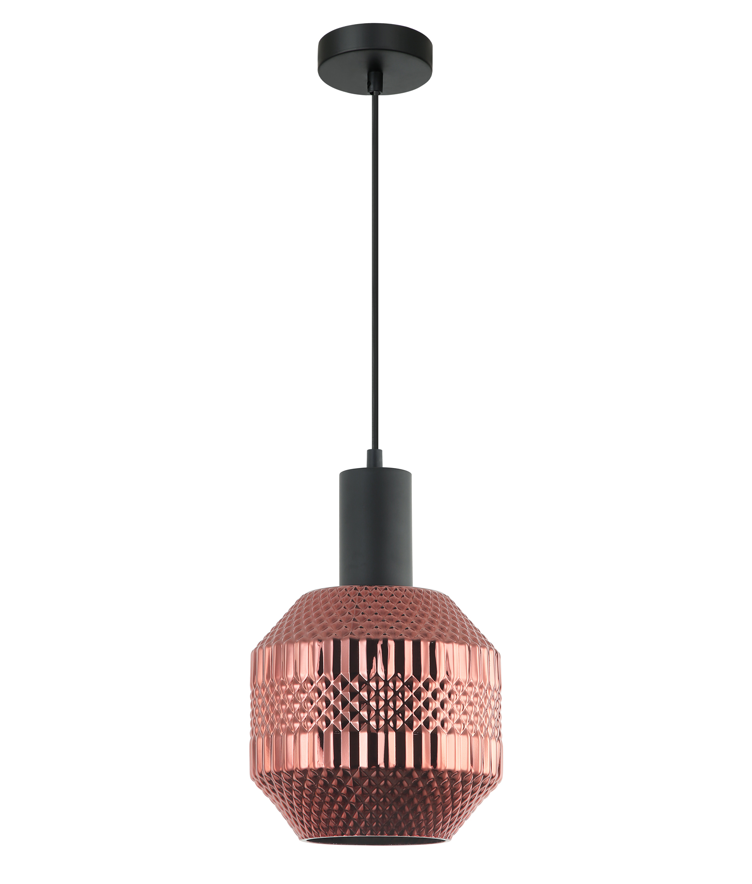 Cara Copper Textured Glass Pendant Light