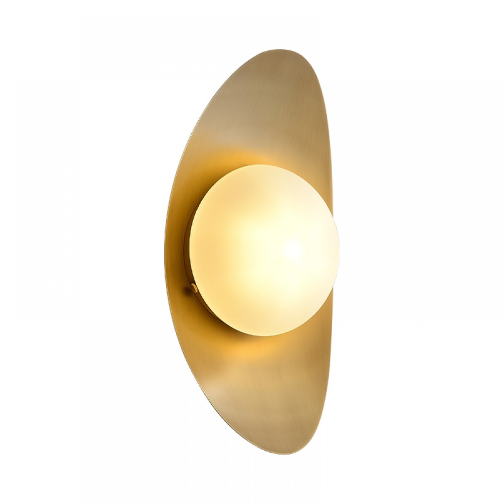 River Single Milky White Glass Wall Sconce