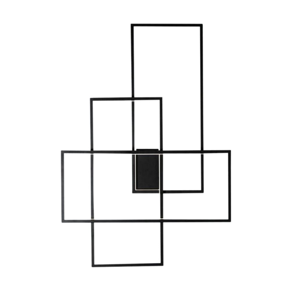 Multi Rectangle Black Opal Modern Wall Light