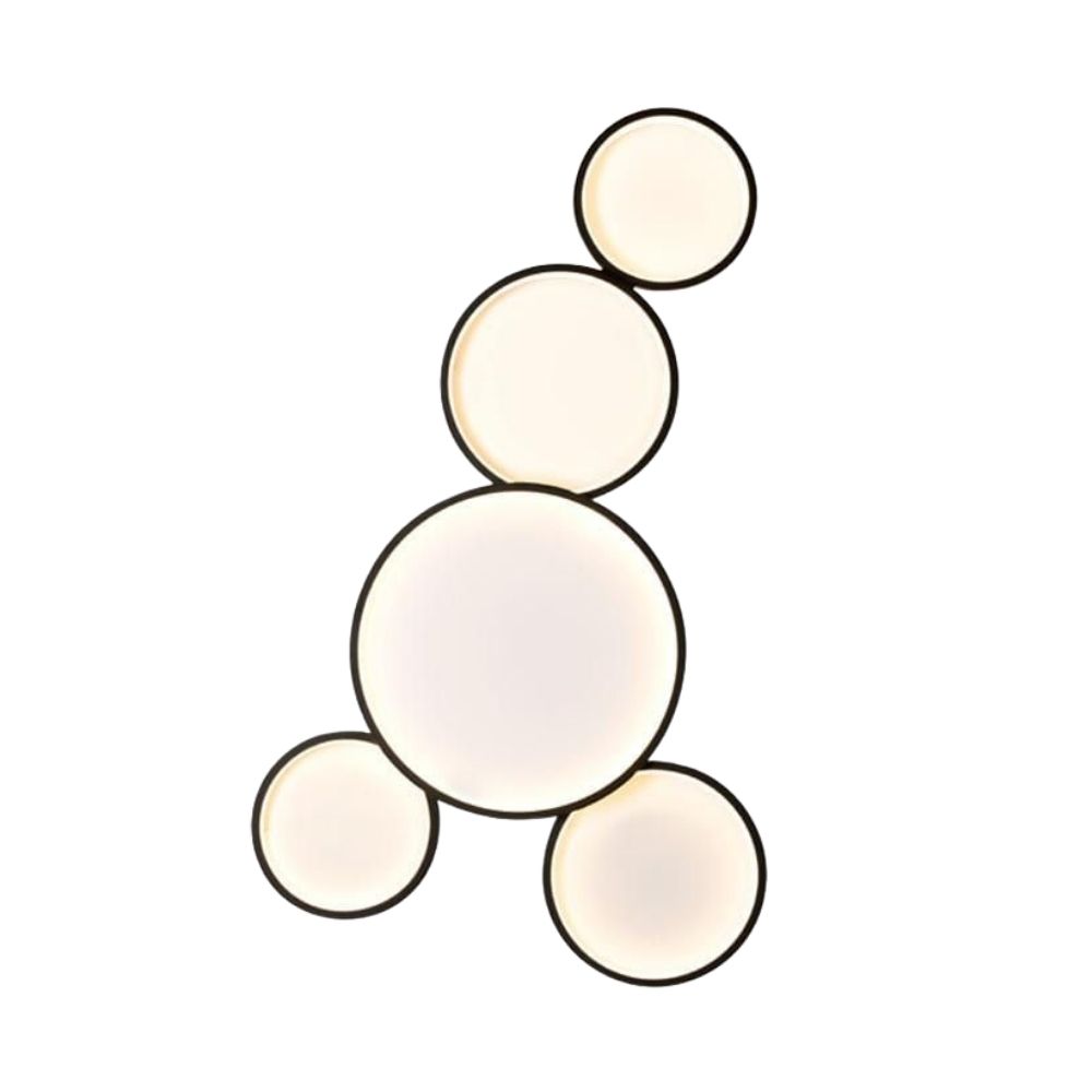 Multi Circle Black Opal Modern Wall Light