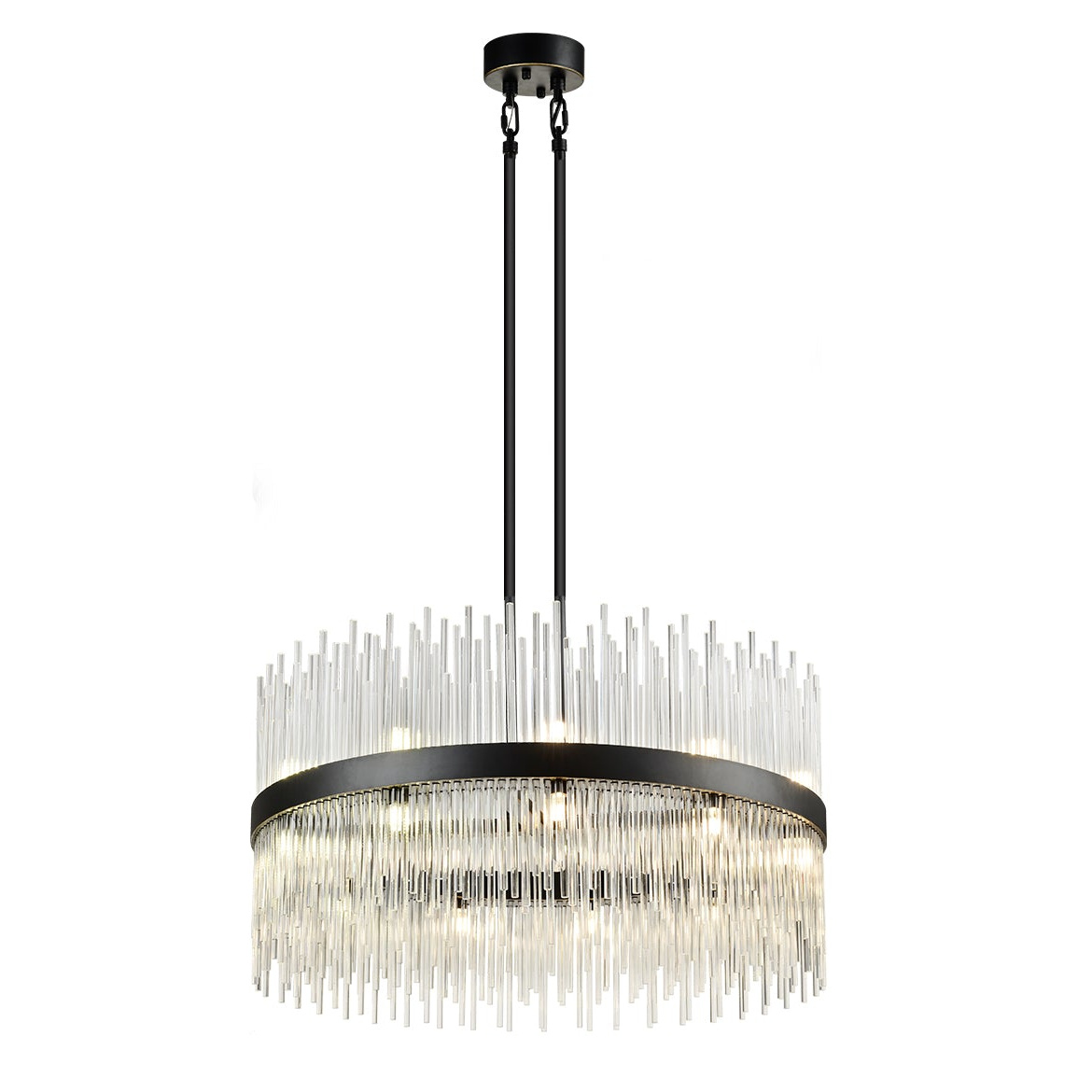 Callen 22 Light Glass Crystal Bronze Chandelier