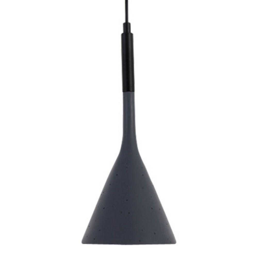 Grey Resin Conical Downward Pendant Light