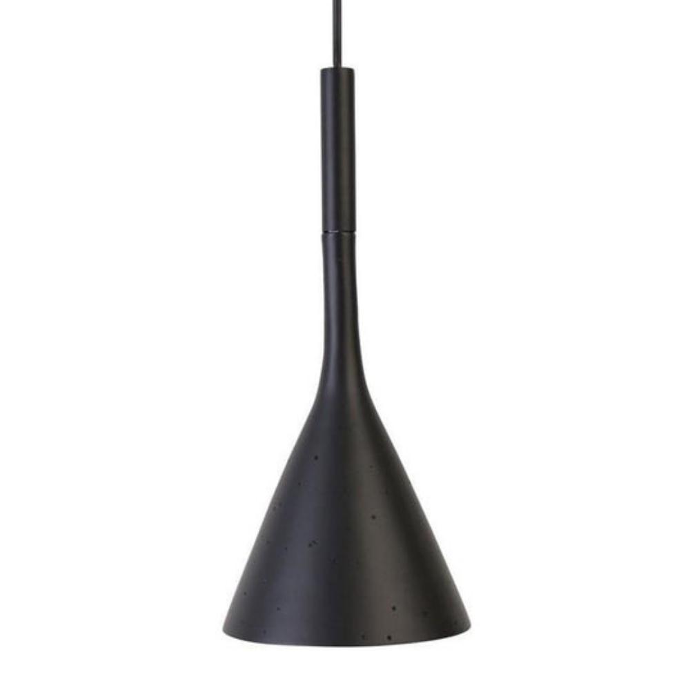 Black Resin Conical Downward Pendant Light