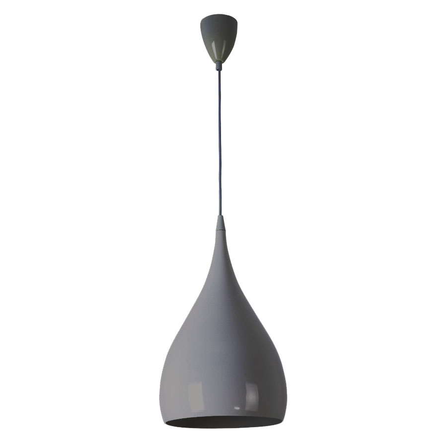 Spinning Top Narrow Contemporary Pendant Light - Grey