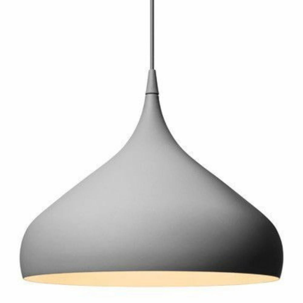 Spinning Top Wide Contemporary Pendant Light - Matt Grey