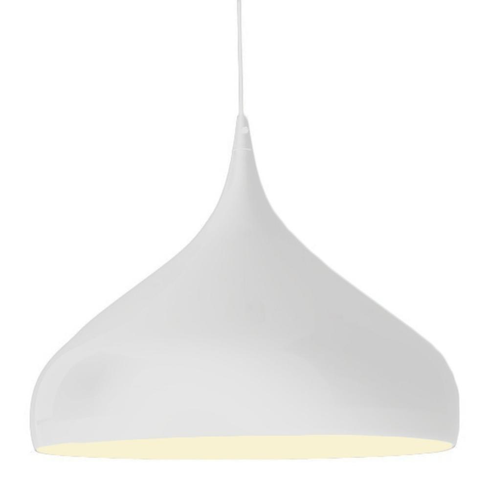Spinning Top Wide Contemporary Pendant Light - Matt White