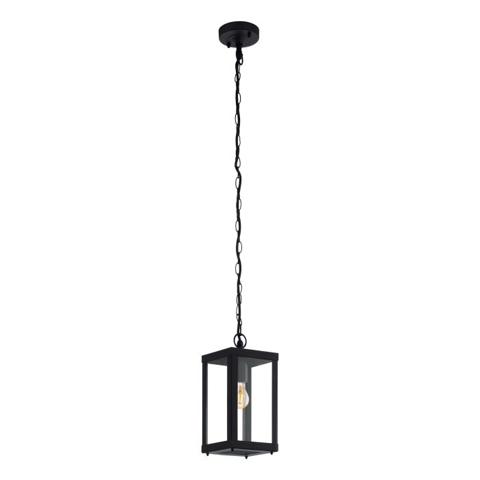 Alamonte 1 Exterior Black Lantern Pendant Light