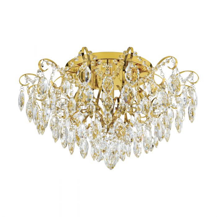 Fenoullet Brass Crystal Ceiling Light