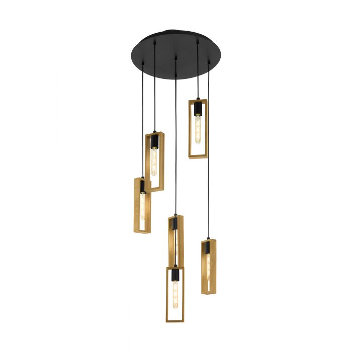 Littleton Black and Light Country Cluster Pendant Light