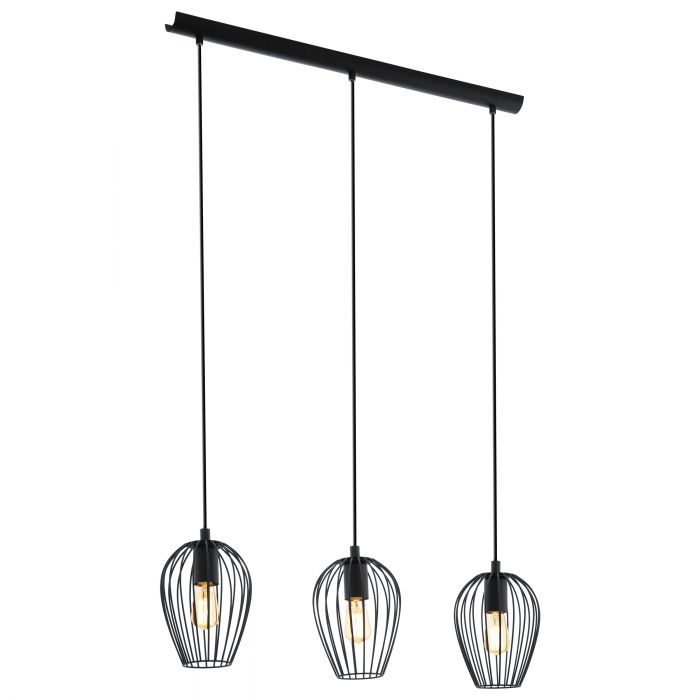 Newtown Black Wire Cage Bar Pendant Light