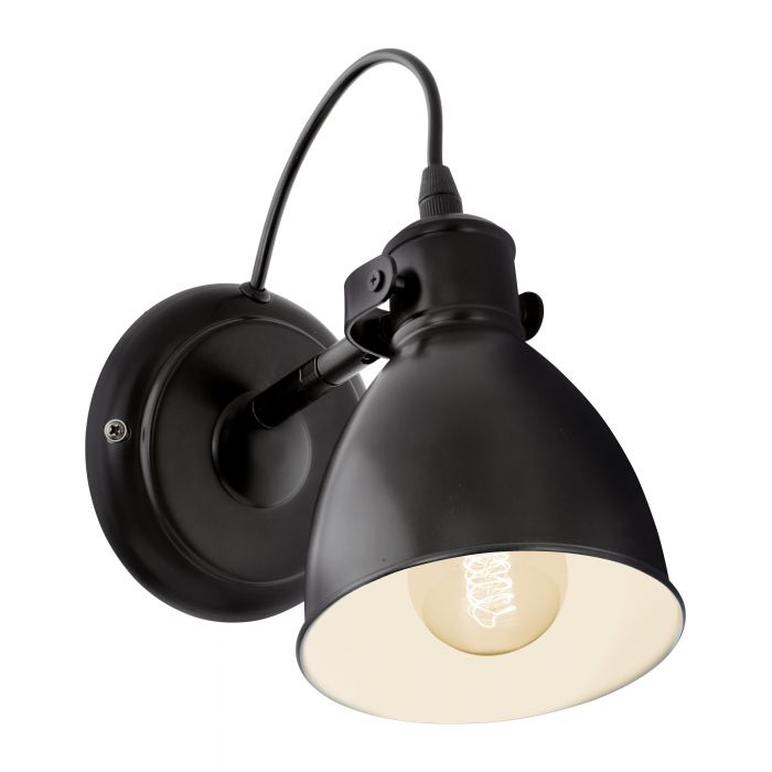 Priddy Black Bell Wall Light