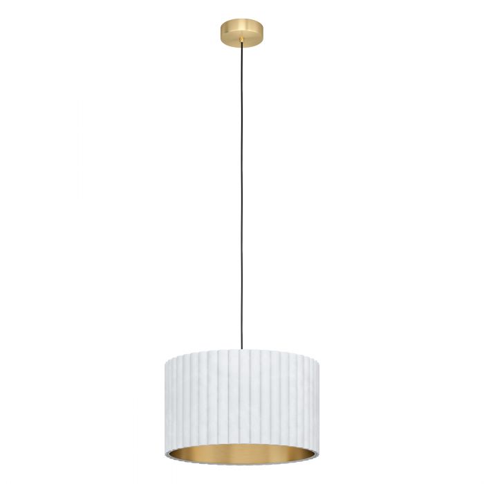 Tamaresco Brushed Brass and White Circular Pendant Light