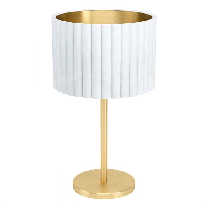 Tamaresco Brushed Brass and White Table Lamp