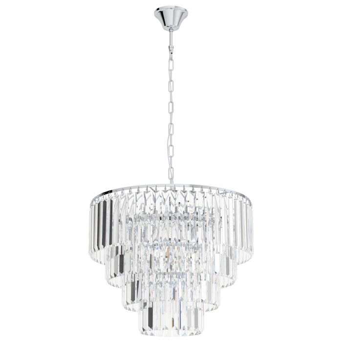 Agrigento Tiered Chrome Pendant Chandelier