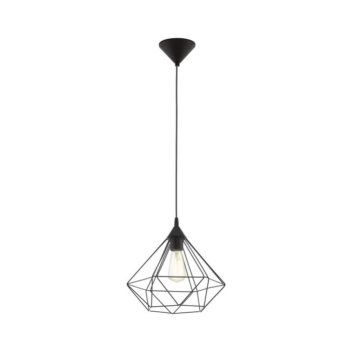 Tarbes Black Cage Industrial Pendant Light
