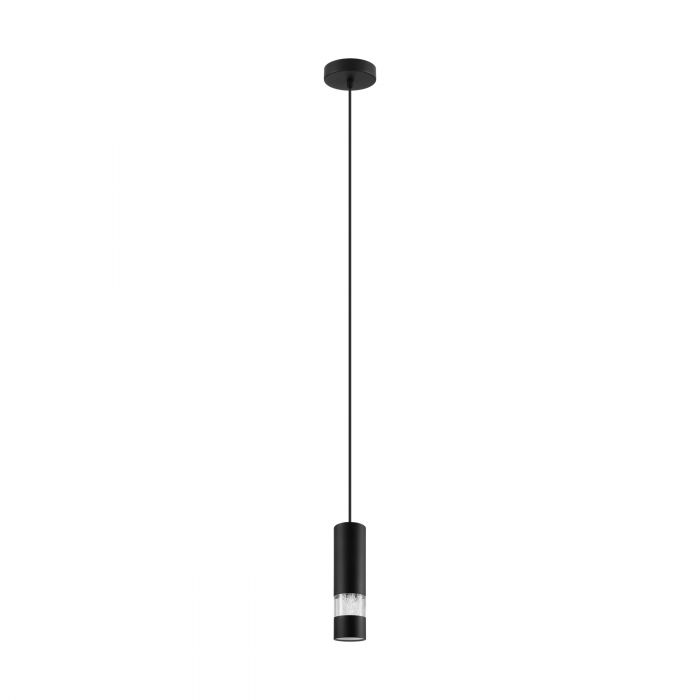 Bernabeta Black Cylindrical LED Pendant Lamp