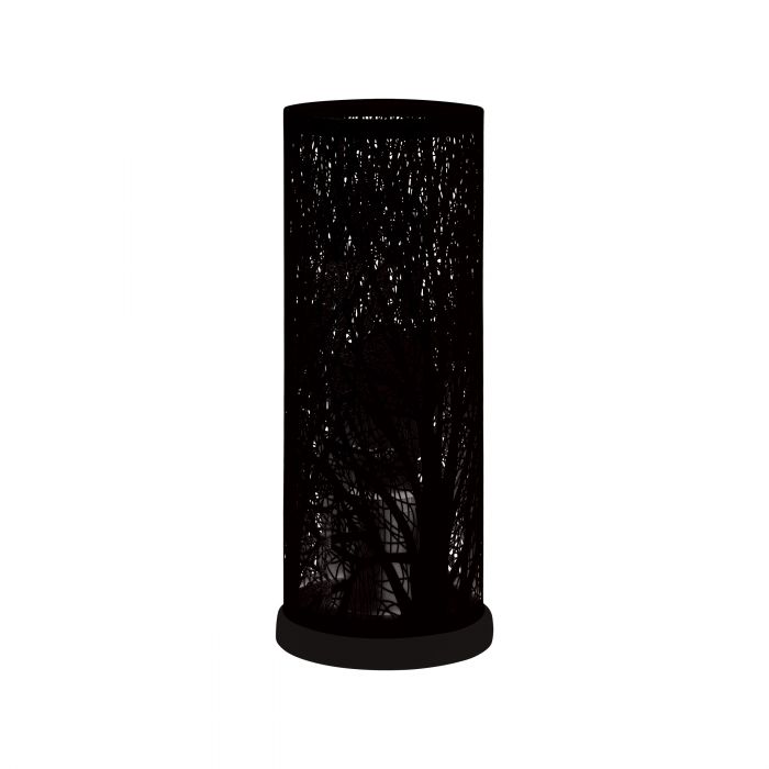 Hambleton Black Trees Decorative Cylindrical Table Lamp