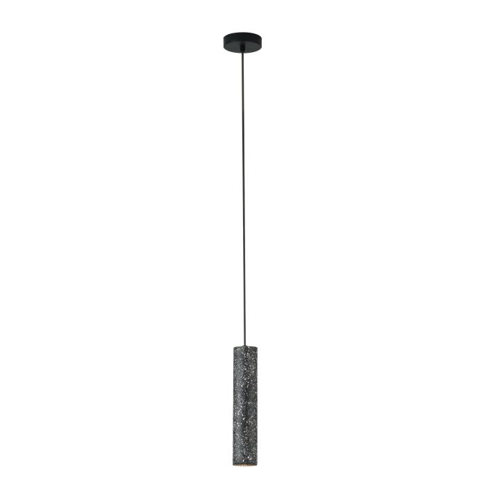 Mentalona Terazzo Anthracite Cylindrical Pendant Light