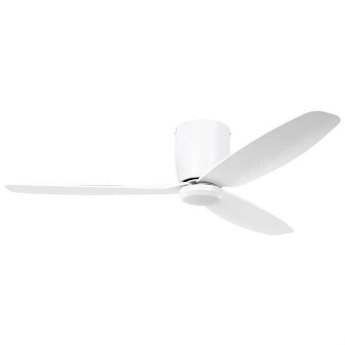 Seacliff White Low-Profile DC Ceiling Fan with Light