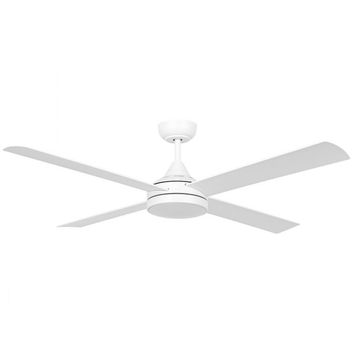 Stradbroke White DC Ceiling Fan with Tricolour LED Light