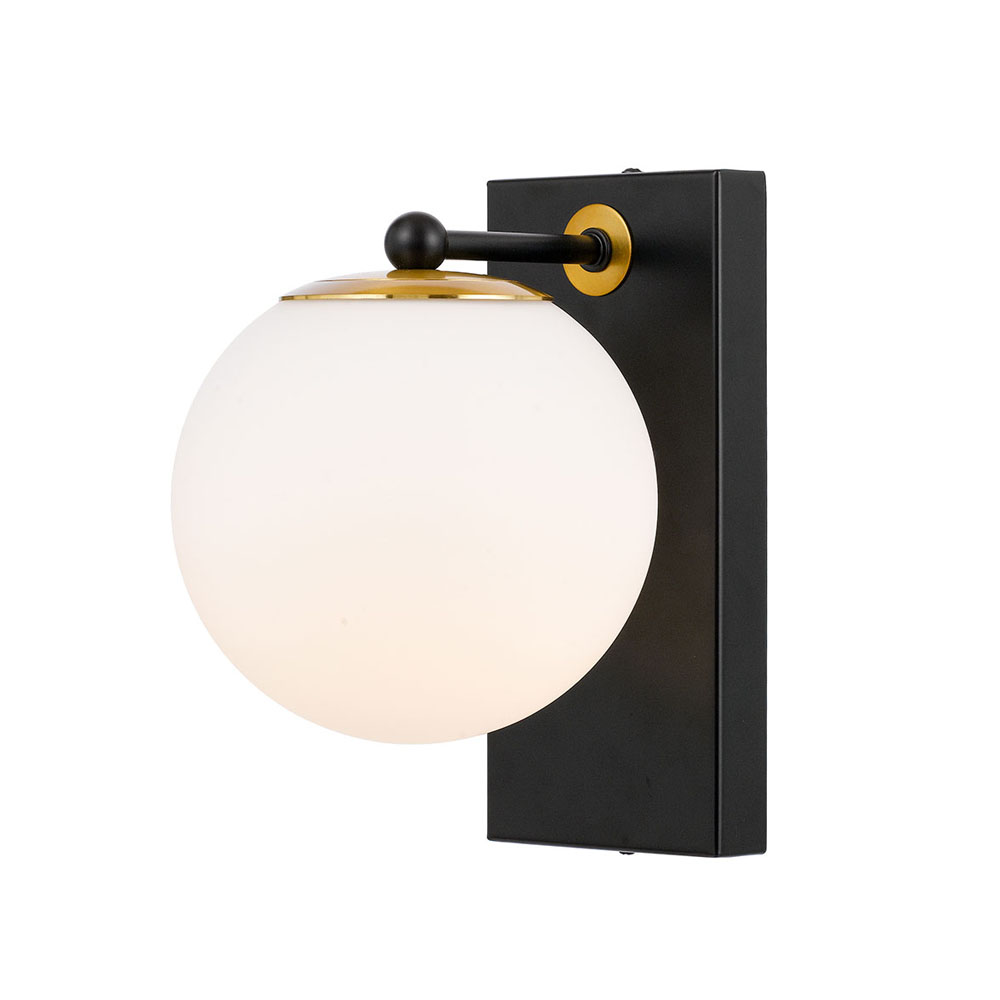 Martin Black Opal Matt Glass Wall Light