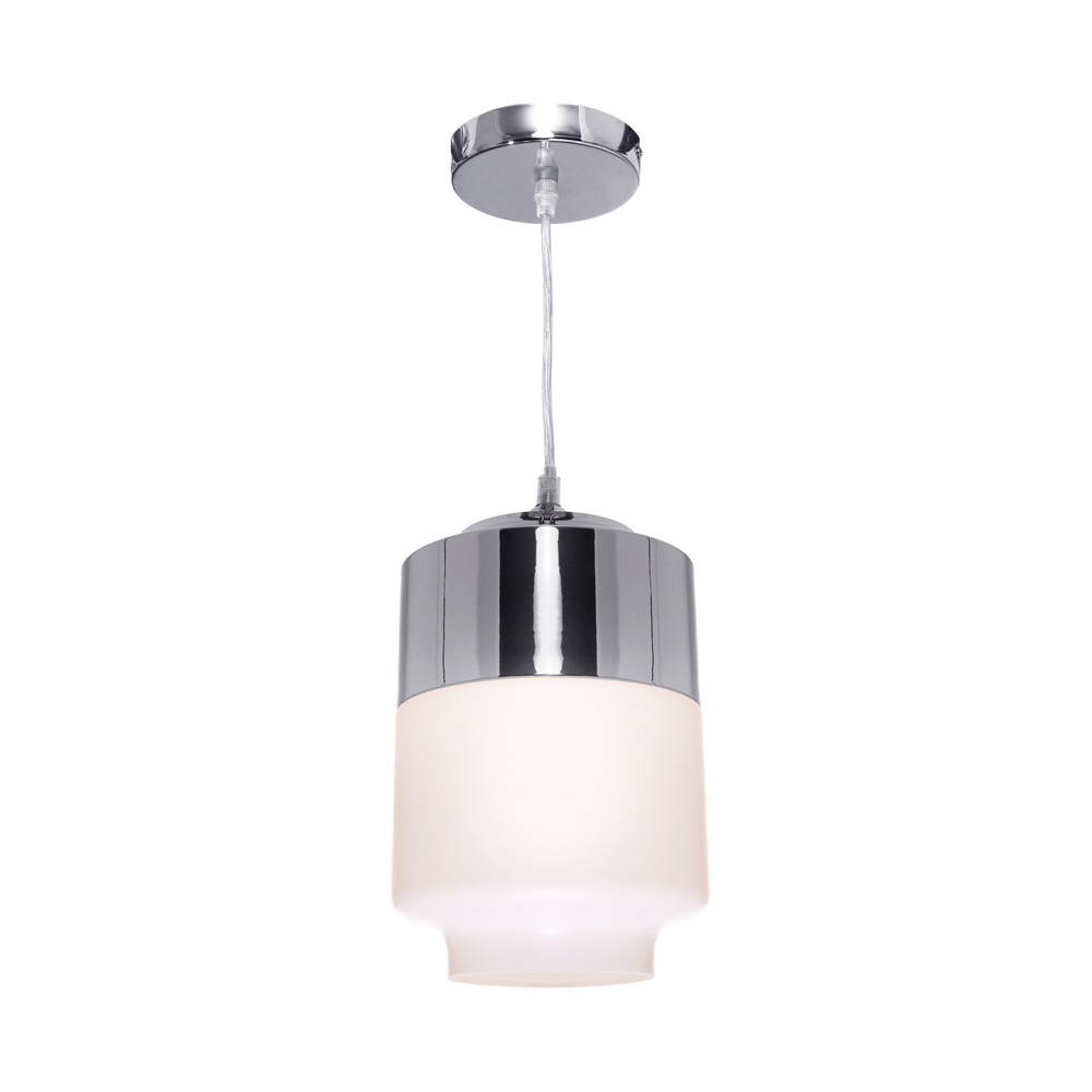 Charlie Chrome and Matt Opal Pendant Light