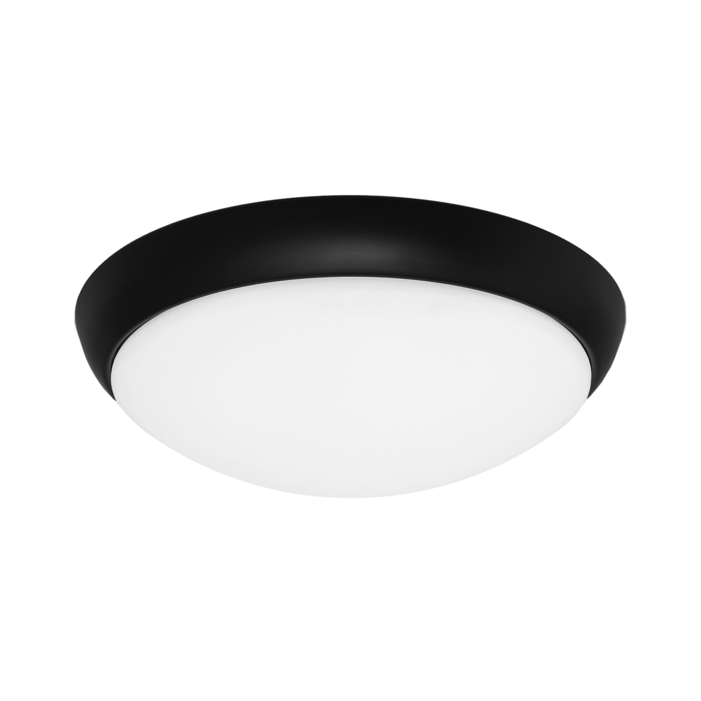 Lancer Black LED Oyster Light