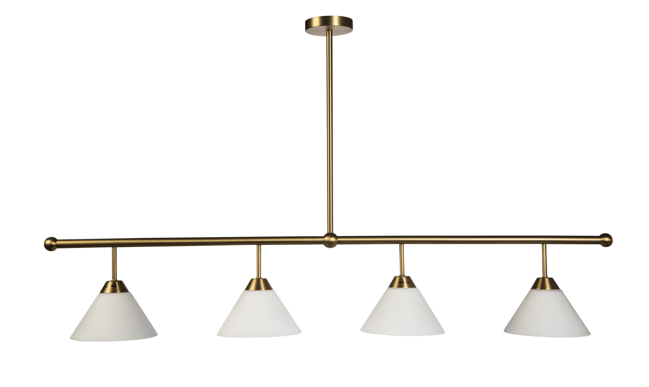 Zena 4 Light Gold Linear Frame Pendant