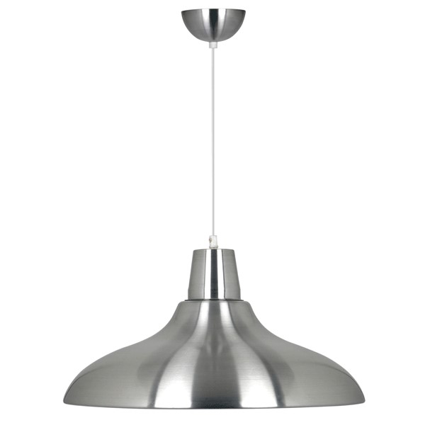 Devo Silver Grey Wide Pendant Light