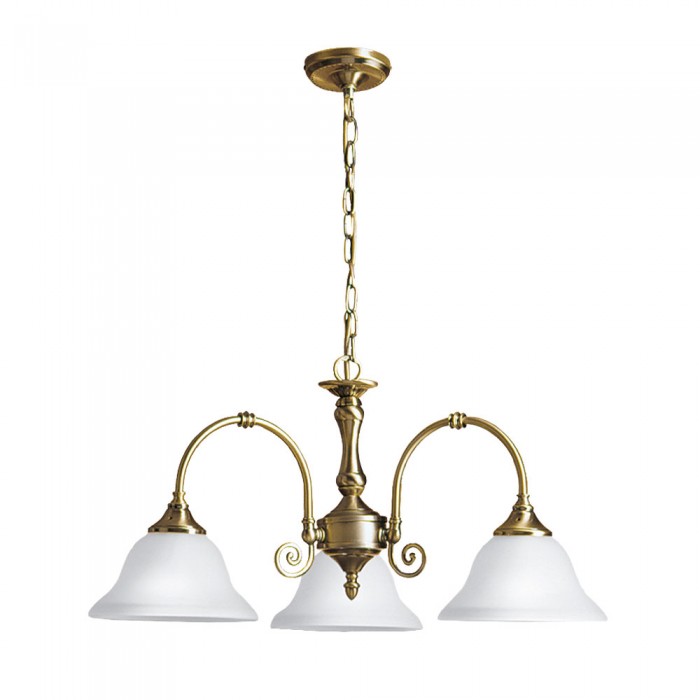 Heritage 3 Light Antique Brass Classic Pendant Light