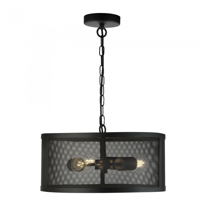Silvania 3 Light Black Circular Pendant Light