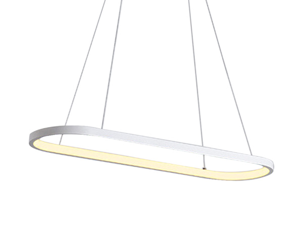 Mary White Oval LED Pendant Light
