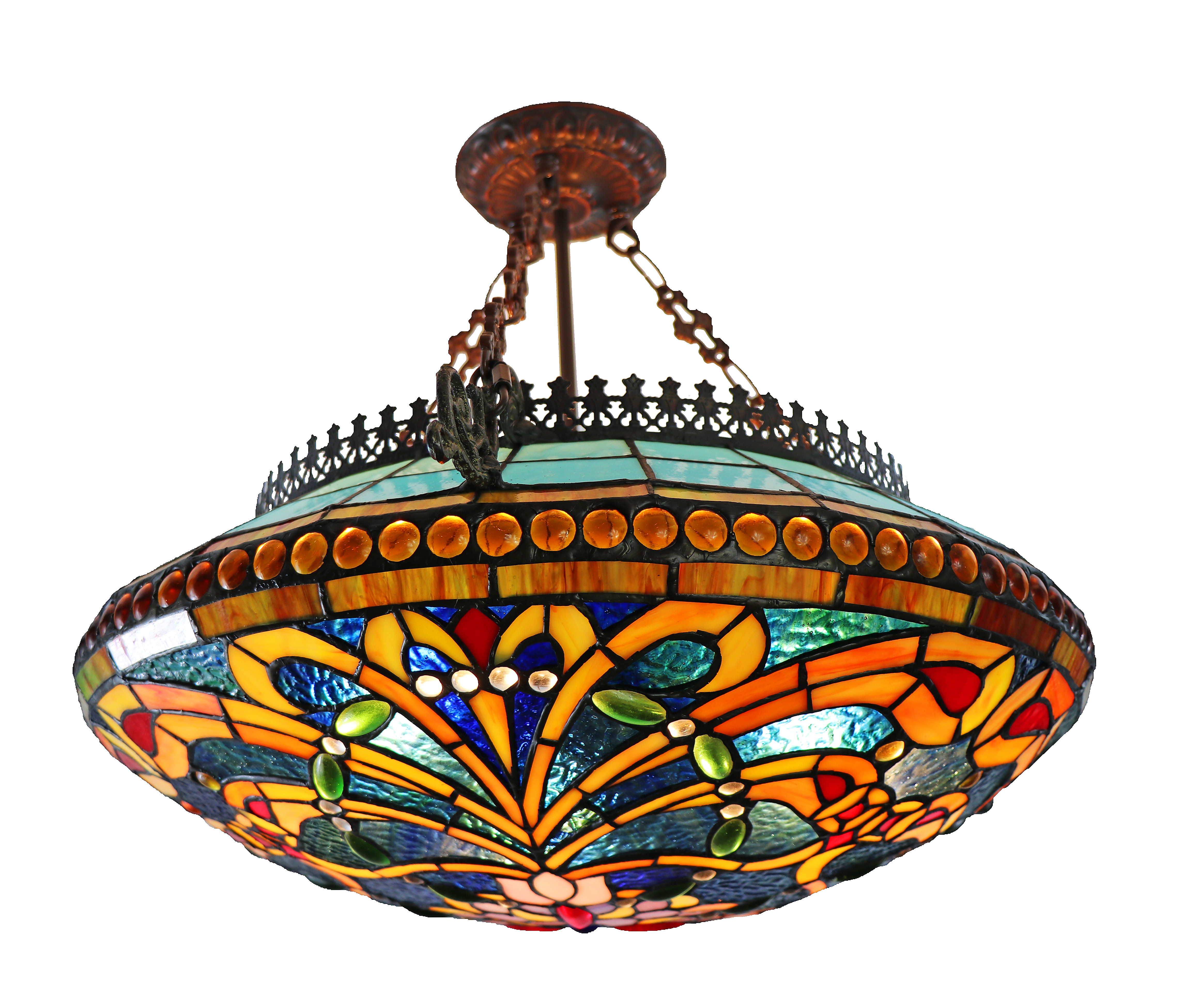 Kensington Peacock Chain Pendant Light
