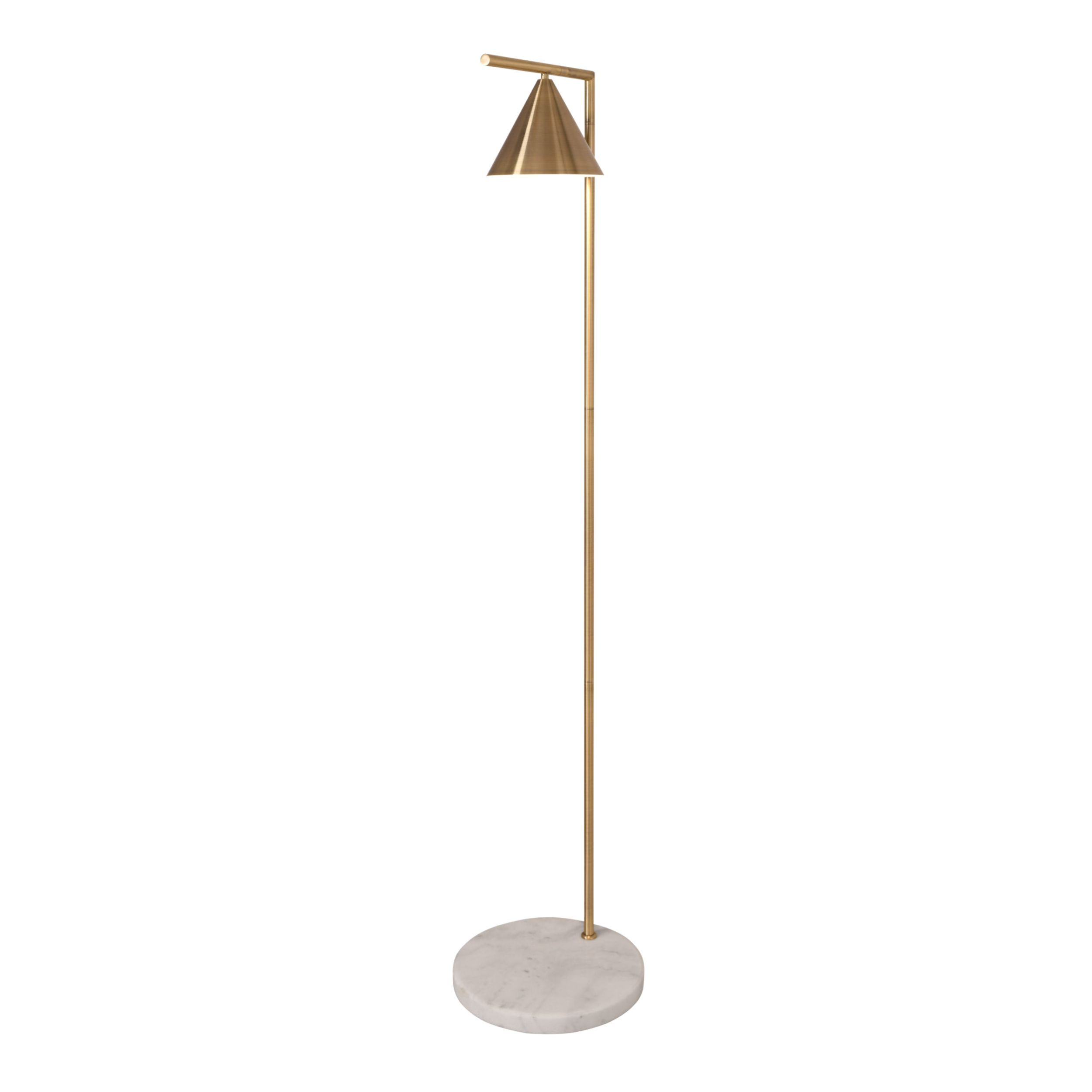 Vince Gold 90 Degrees Tiltable Cone Shade Floor Lamp