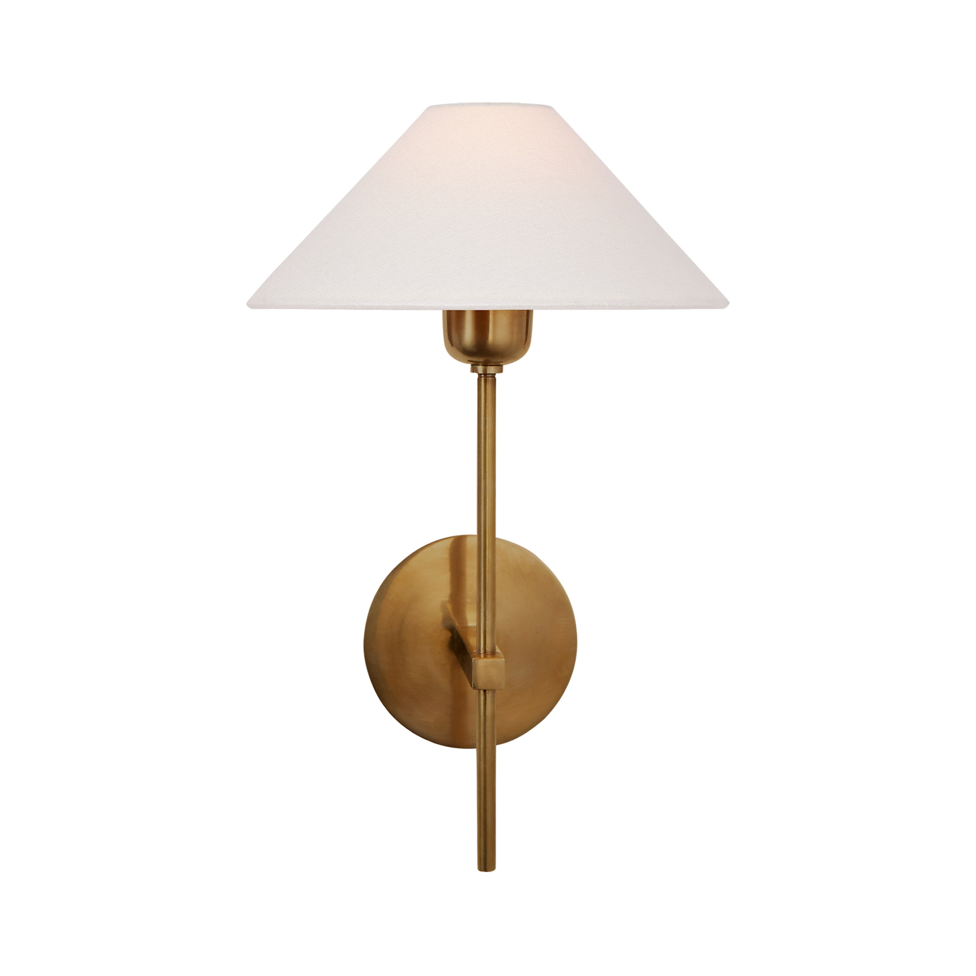 Hackney Brass Linen Shade Wall Sconce