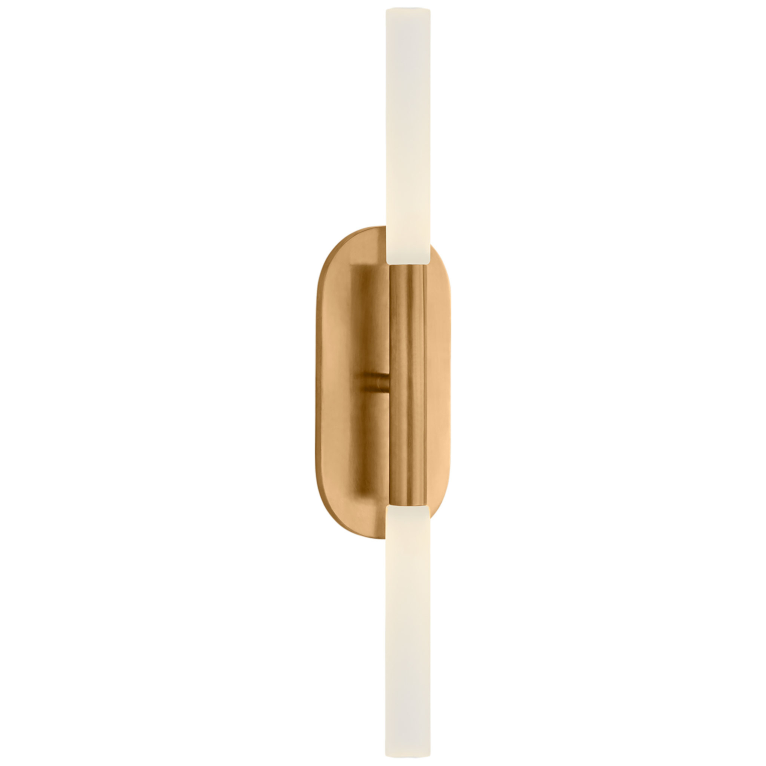 Rousseau Brass Etched Crystal 2 Light Vanity Sconce