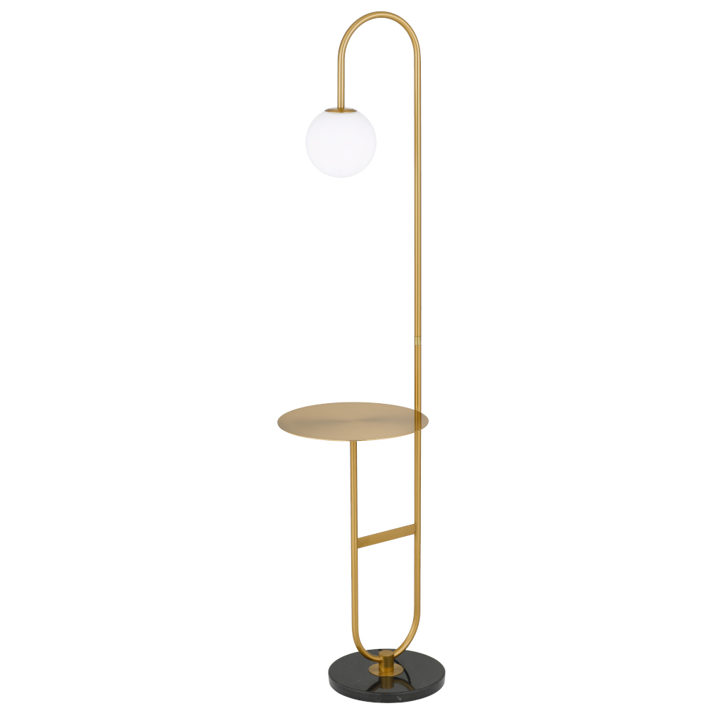 Illyria Black and Gold Tray Floor Lamp