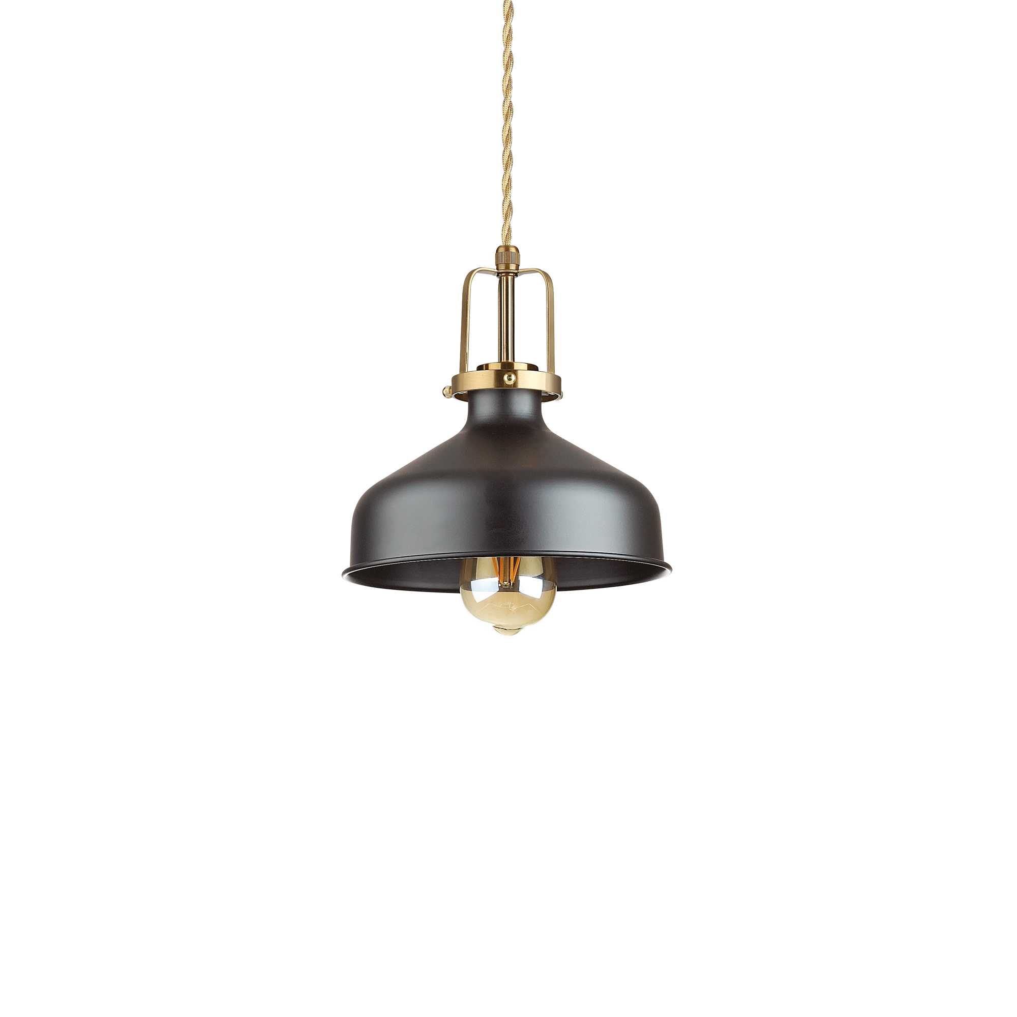 Eris Matt Black Satin Gold Pendant Light