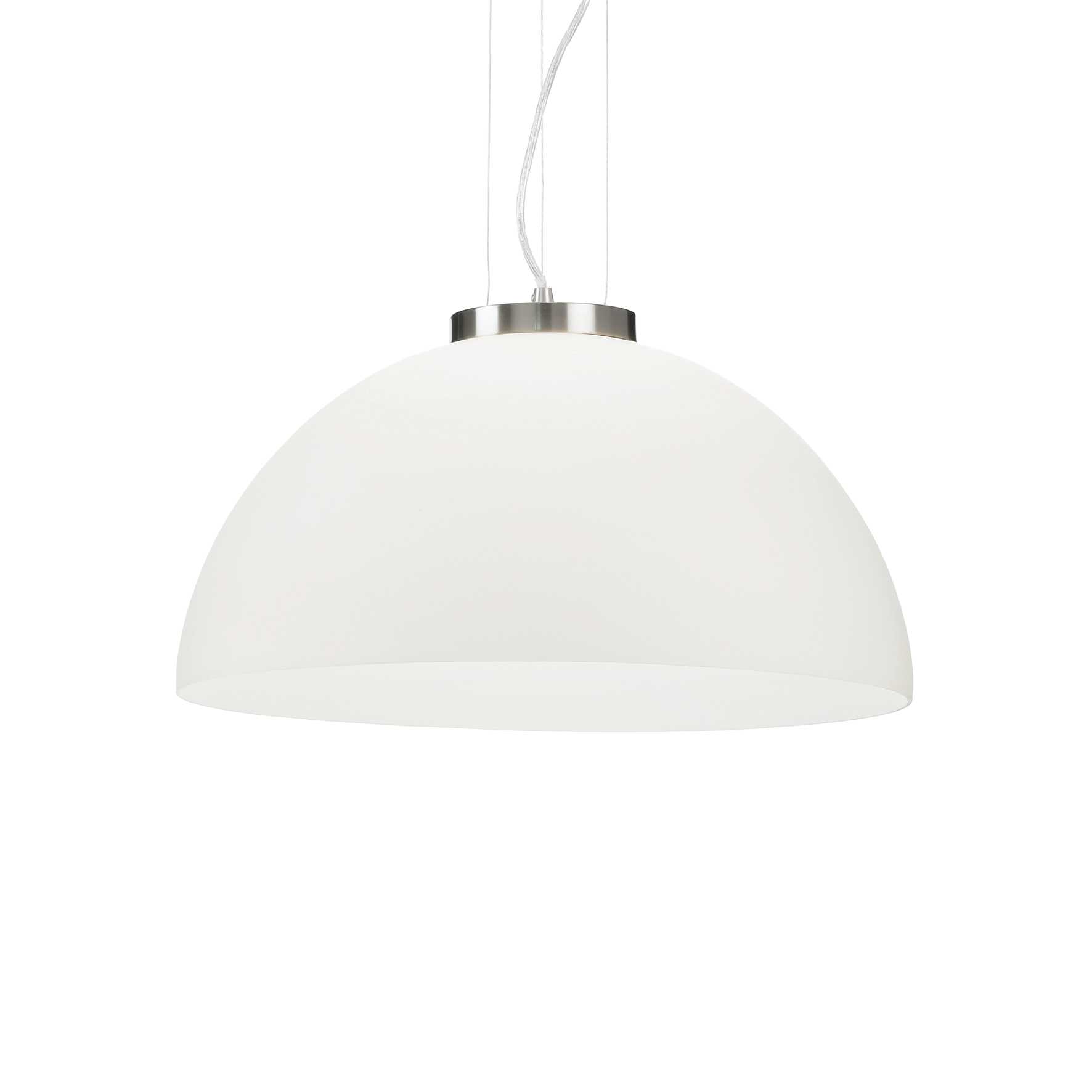 Etna Dome White Glass Pendant Light