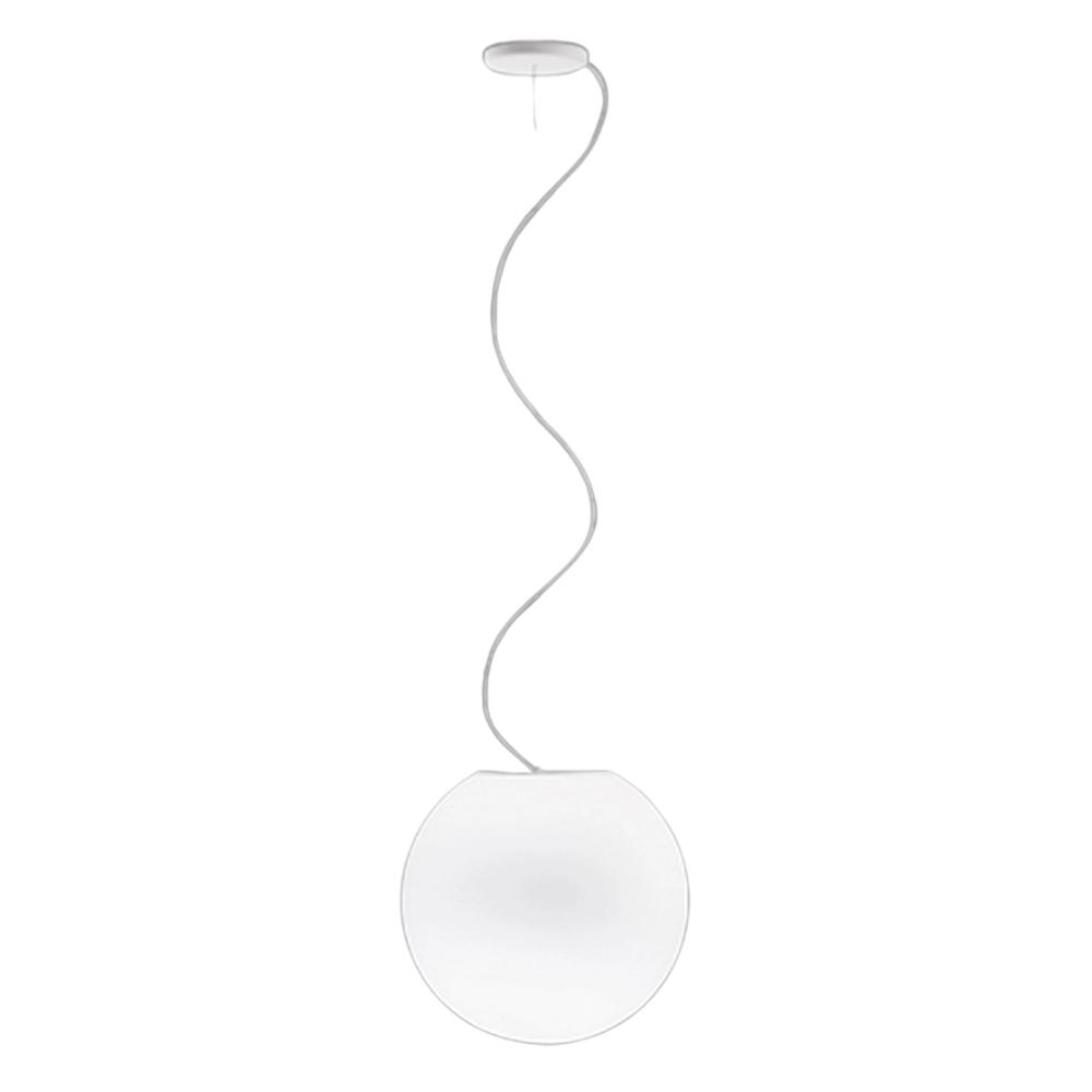 Lumi Sfera Satin White Round Glass Pendant