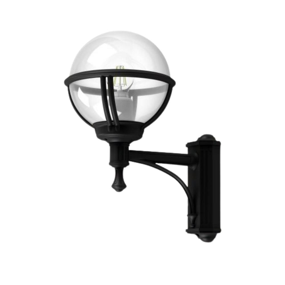 Boreal 3 Black Aluminium Round Shade Up Wall Light