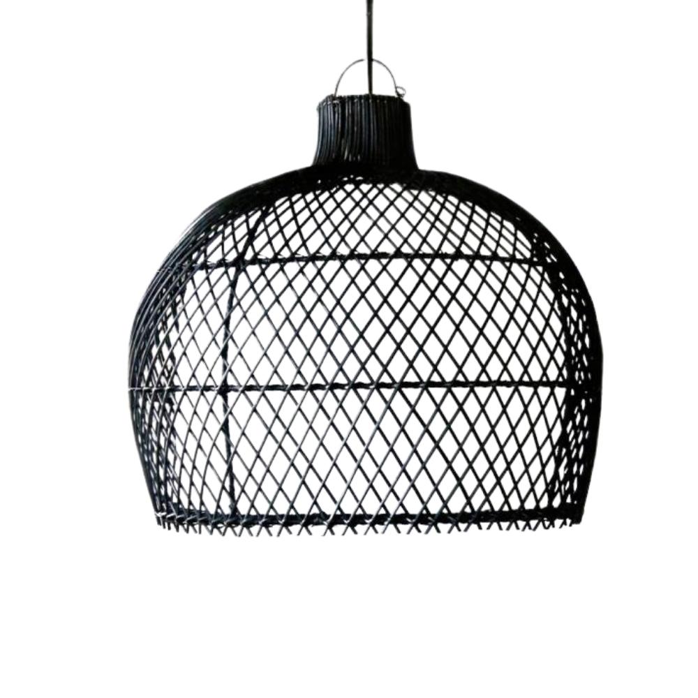 Barbados Black Rattan Pendant Light