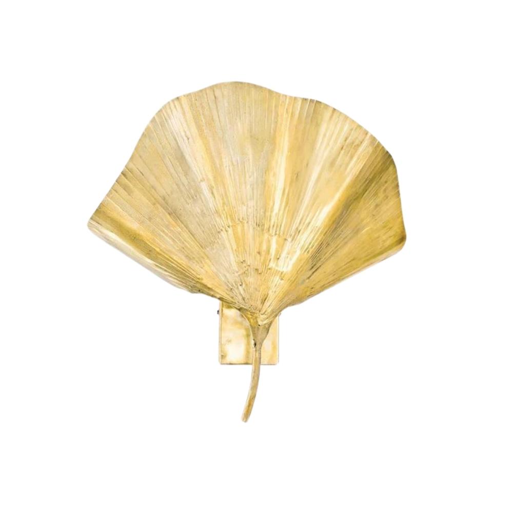 Solid Brass Gingko Leaf Decorative Wall Light