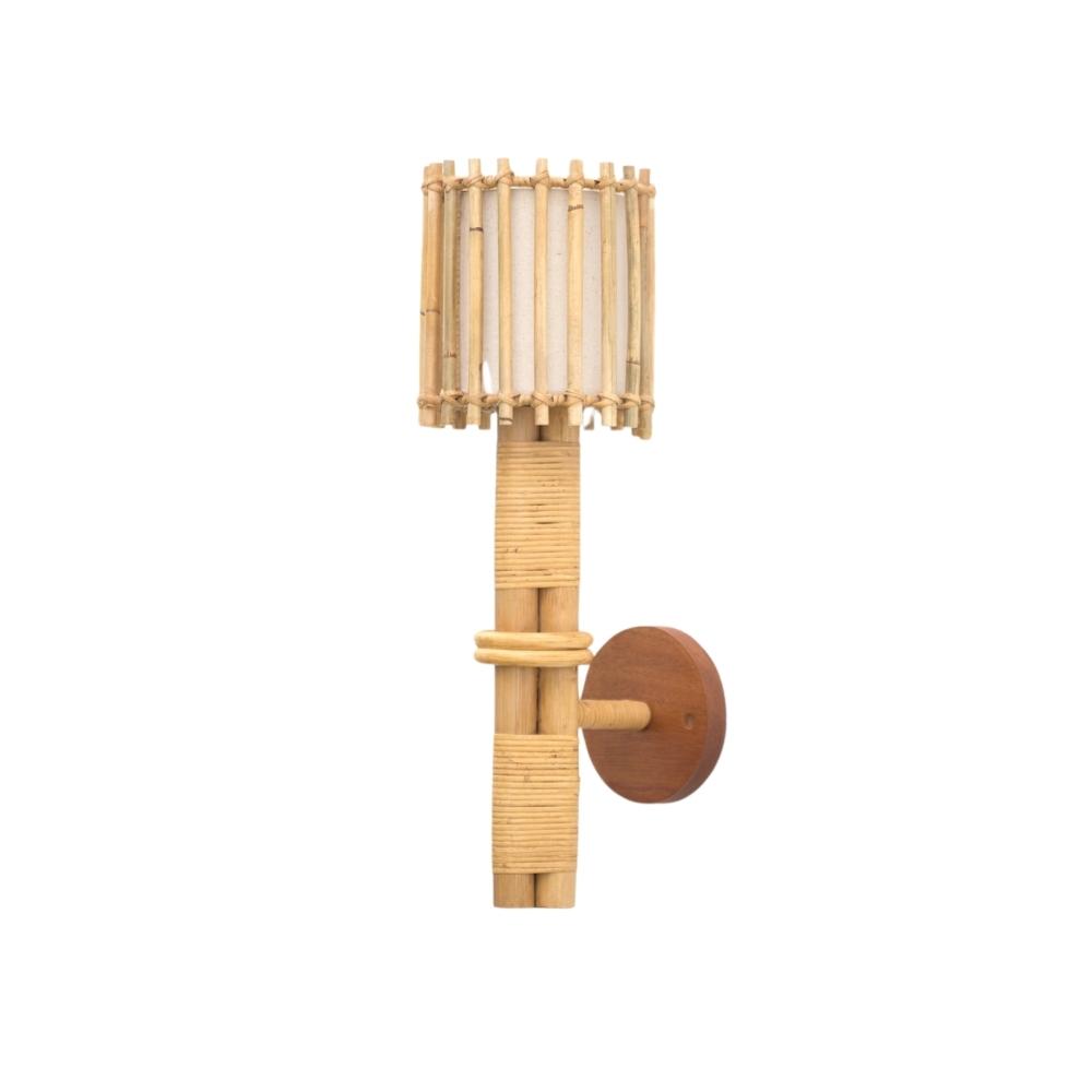 Lanzarote Natural Bamboo Rattan Wall Light