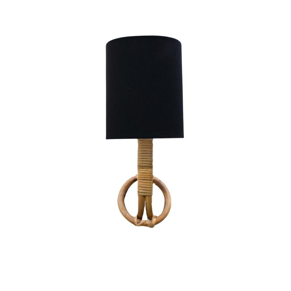 Rijeka Natural with Black Linen Bedside Wall Light