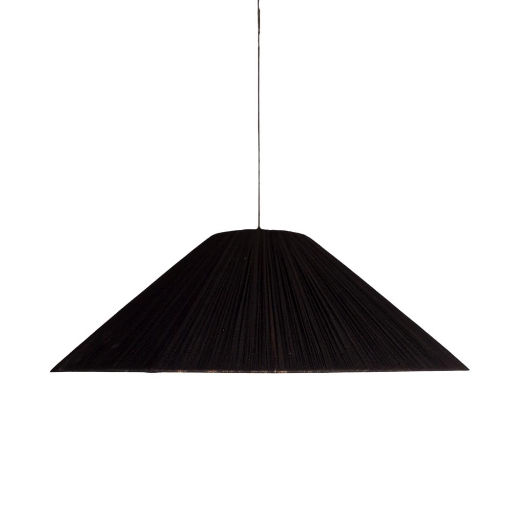 Sorrento Black Cotton Conical Pendant Light