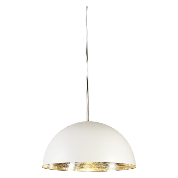 Alfresco Dome White & Silver Pendant Light