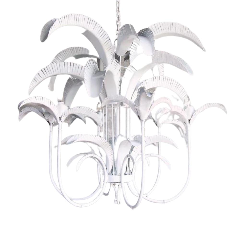 Croatia White Palm Leaves Pendant Chandelier